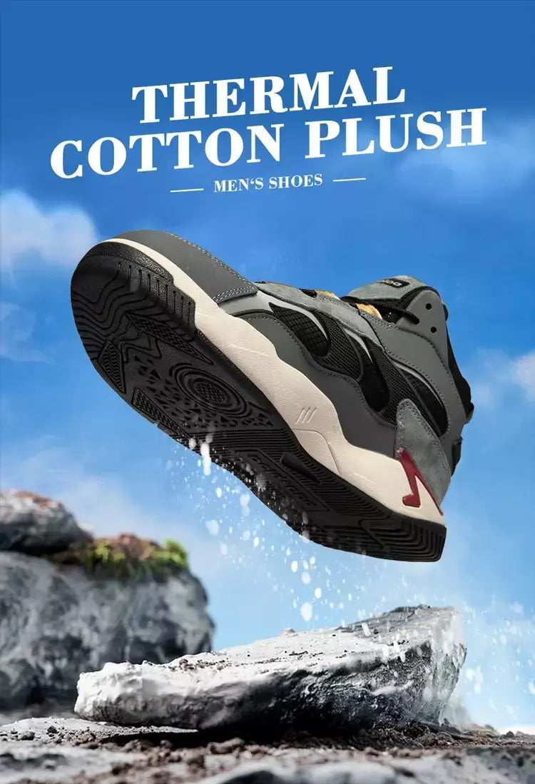 Baasploa inverno homens tênis de couro moda casual à prova dwaterproof água sapatos esportivos para homem de pelúcia quente masculino tênis antiderrapante ao ar livre