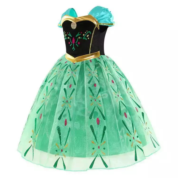 Elsa anna vestidos de princesa meninas malha lantejoulas vestido crianças cosplay neve rainha trajes halloween carnaval festa aniversário vestidos