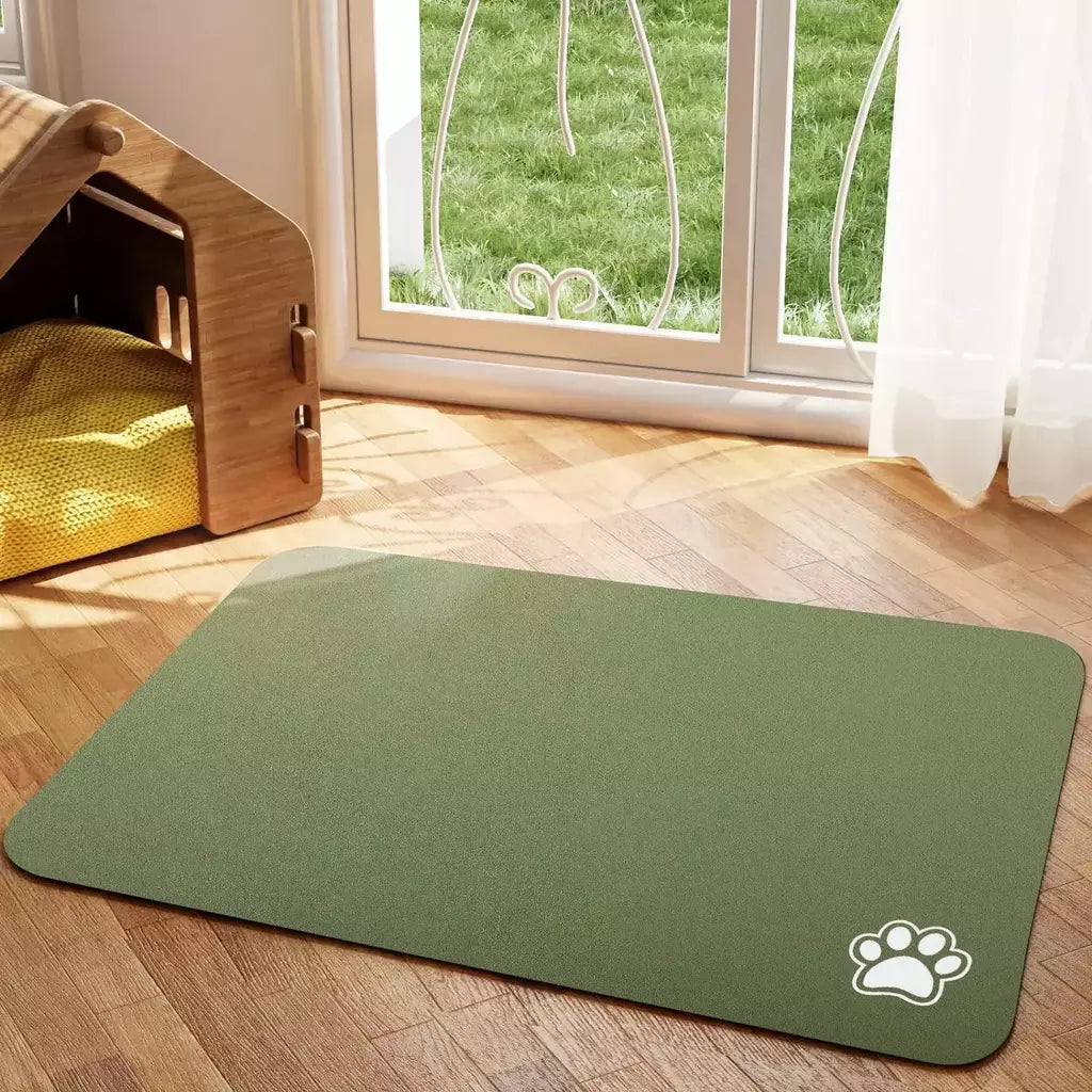 Tapete absorvente para alimentação de animais de estimação, tapete absorvente para cães e gatos, para comida e água, fácil de limpar, secagem rápida, para bebedores bagunçados