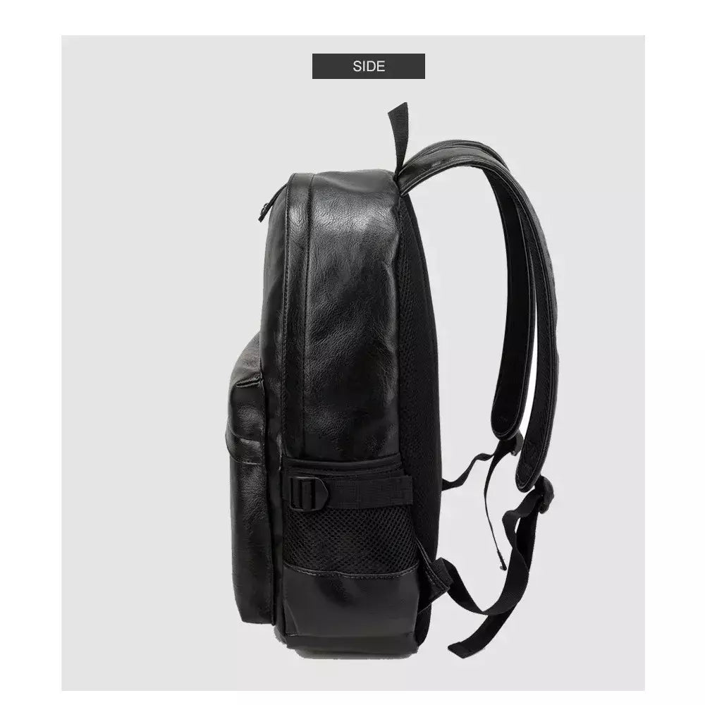 Mochila Escolar de Couro Impermeável para Homens, Bolsa de Viagem, Laptop, Livro Casual de Alta Qualidade, Marca Moda