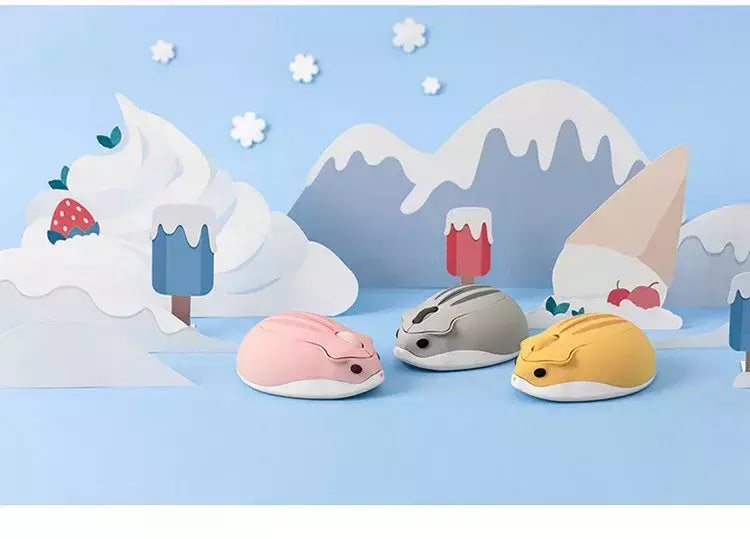 Cute Wireless Hamster Projetado Mouse, 2.4G, Criativo Ergonômico, USB Optical, 1200 DPI, Mini Ratos, Presentes para Crianças, PC, Laptop