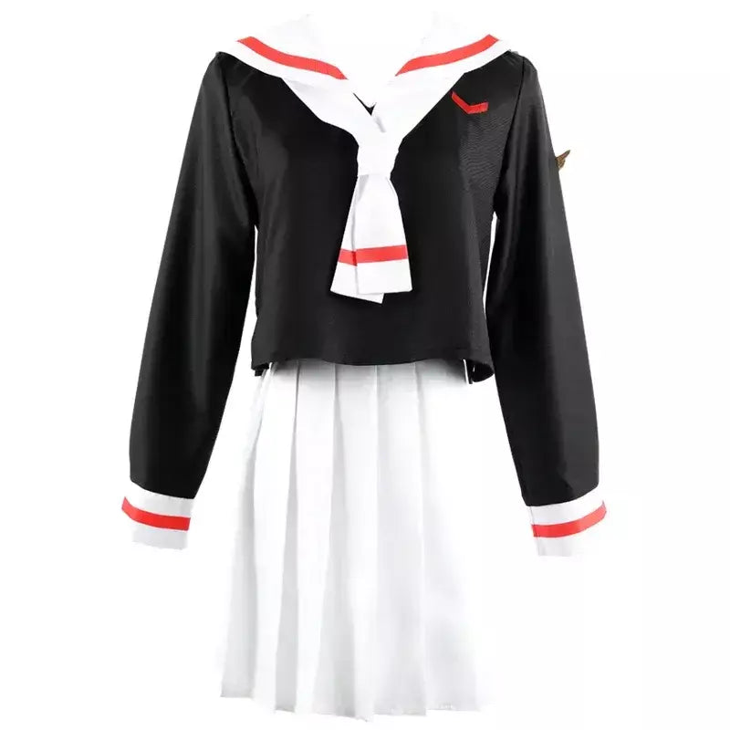 Anime cardcaptor sakura cartão captor kinomoto sakura li syaoran cosplay traje uniforme escolar homem mulher campus terno de marinheiro
