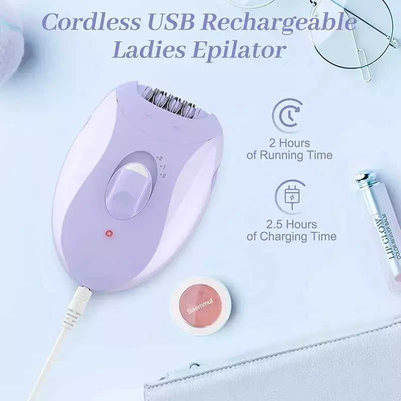 Kemei-Depiladora Elétrica Recarregável para Mulheres, 4in 1, Depilação Facial do Corpo, Aparador de Biquíni para Pernas, axilas