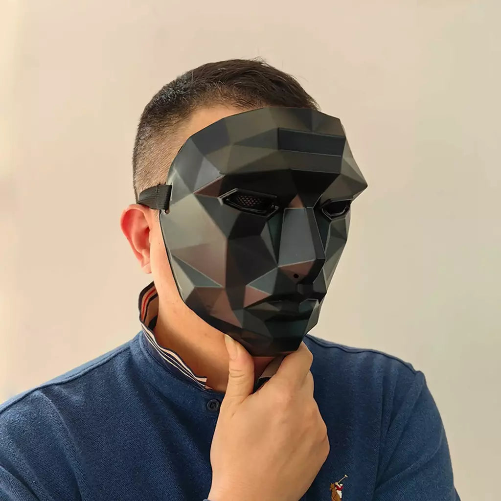1pc máscara facial de gato de halloween-máscara de festa de forma especial, cosplay de férias, decoração de festival, acessório de fantasia quente