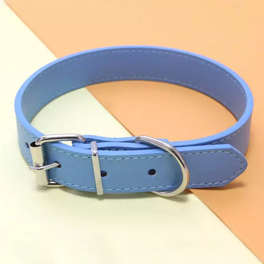 Coleira de couro para cachorro, cor sólida, ajustável, gato, filhote de cachorro, alça de pescoço, adequada para cães médios e pequenos, suprimentos para animais de estimação
