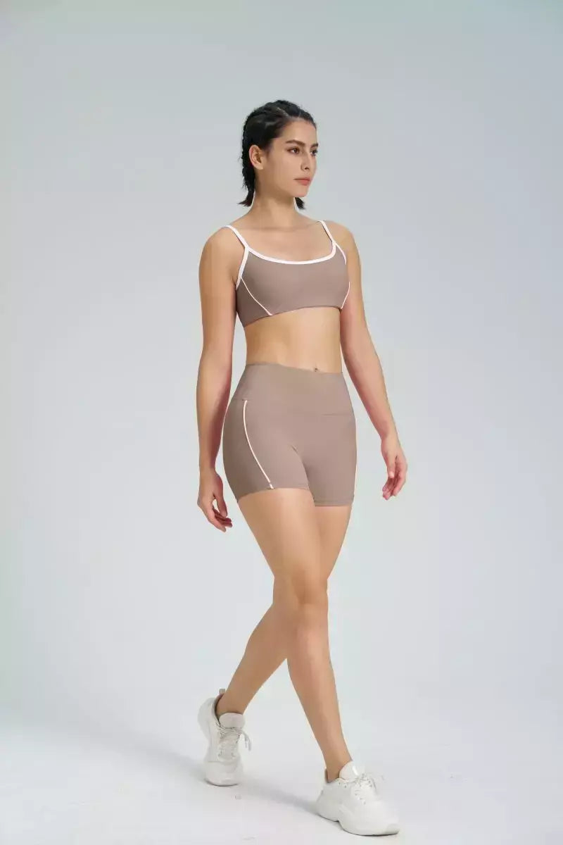 Terno de Yoga Patchwork de duas peças para mulheres, cintura alta Flare Leggings, roupas de treino Fitness Sportswear agasalho