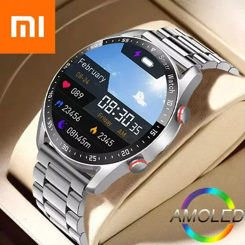 Xiaomi ecg + ppg chamada relógio inteligente masculino laser saúde pressão arterial fitnes esportes relógios à prova dwaterproof água smartwatch + caixa