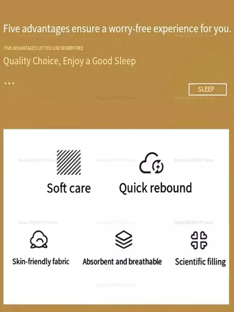 Travesseiro ortopédico cervical para dormir melhor e suporte para pescoço, fibra de soja, spa, massagem, travesseiro para casa, viagem, cama, hora de dormir