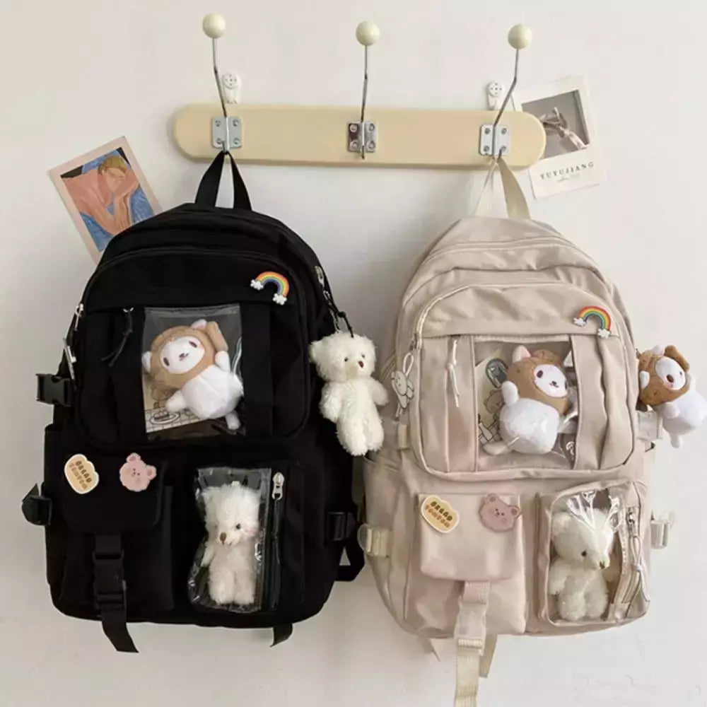 Impermeável Multifuncional Nylon Mochila, Grande Capacidade Saco De Escola, Teenage Book Bag, Travel Bag, Adolescente