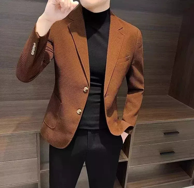 Blazer fino preto slim fit masculino, jaquetas masculinas, casaco de negócios, estilista de luxo, roupas de alta qualidade, novo, 2021