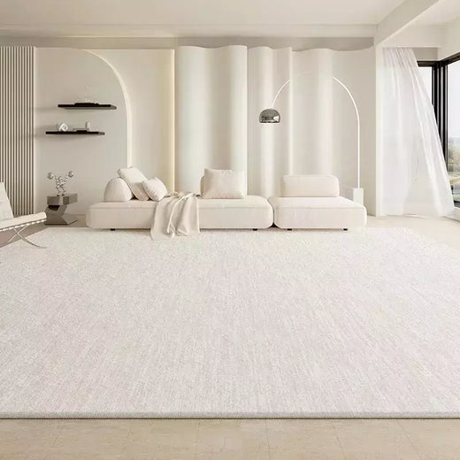 Minimalista Cream Lounge Carpet, confortável tapete macio, antiderrapante, máquina lavável, decoração de casa, sala de estar, grande área