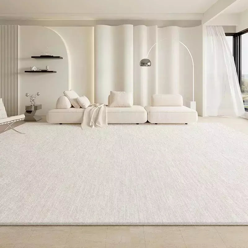 Minimalista Cream Lounge Carpet, confortável tapete macio, antiderrapante, máquina lavável, decoração de casa, sala de estar, grande área