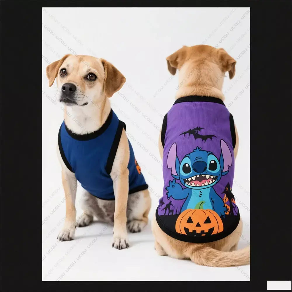 2025 halloween pet gato e cão trajes aterrorizantes padrões de ponto coletes para cães adereços exclusivos de halloween para animais de estimação bonitos