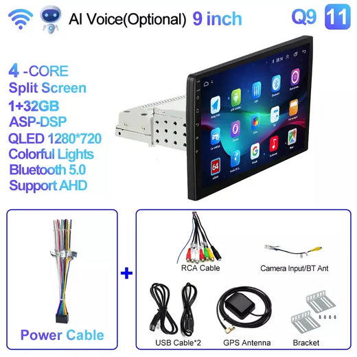 Caixi 7 ''9'' 10 ''8 núcleo android 1din multimídia carro carplay navegação universal gps 1 unidade central din rádio automático áudio estéreo dvd