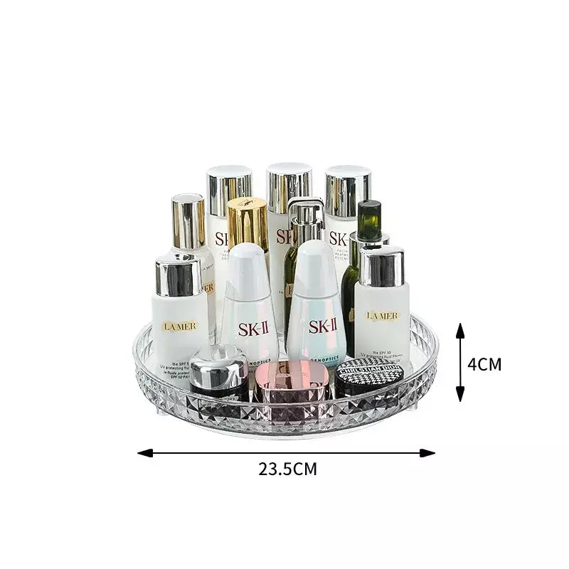 360 ° Rack giratório para cosméticos, prateleira para banheiro, grande capacidade, perfume, aromaterapia, cuidados com a pele, organizador de armazenamento de produtos