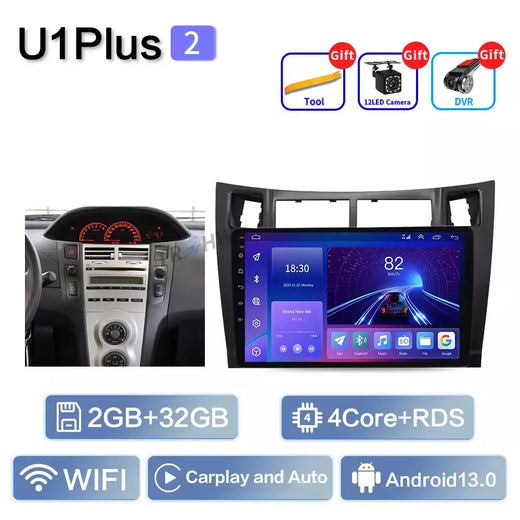 Para toyota yaris 2005 - 2012 multimídia gps autoradio 4g wifi dsp 8 núcleo rádio do carro reprodutor multimídia 8g + 256g unidade principal de navegação