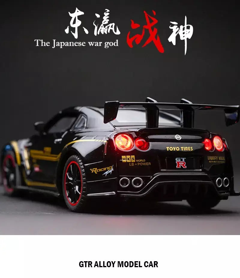 1:32 nissan gtr GT-R r35 r34 supercar liga modelo de carro diecasts & veículos de brinquedo carros de brinquedo brinquedos do miúdo para crianças presentes menino brinquedo
