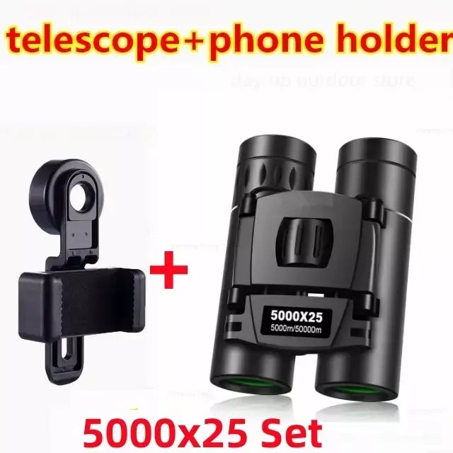 9000x25 hd zoom portátil poderoso binóculos de longo alcance bak4 telescópio jumelles dobrável bak4 binóculos para caça acampamento