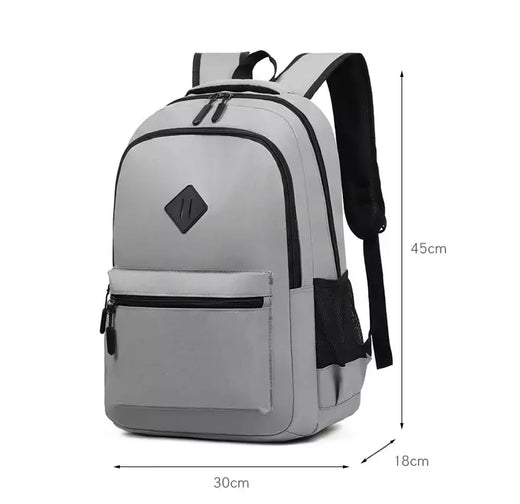 Mochila de carregamento USB impermeável para homens, sacos traseiros do escritório do negócio, mochila para laptop casual, mochilas escolares masculinas, 15,6";;VERDADEIRO;;"CINZA