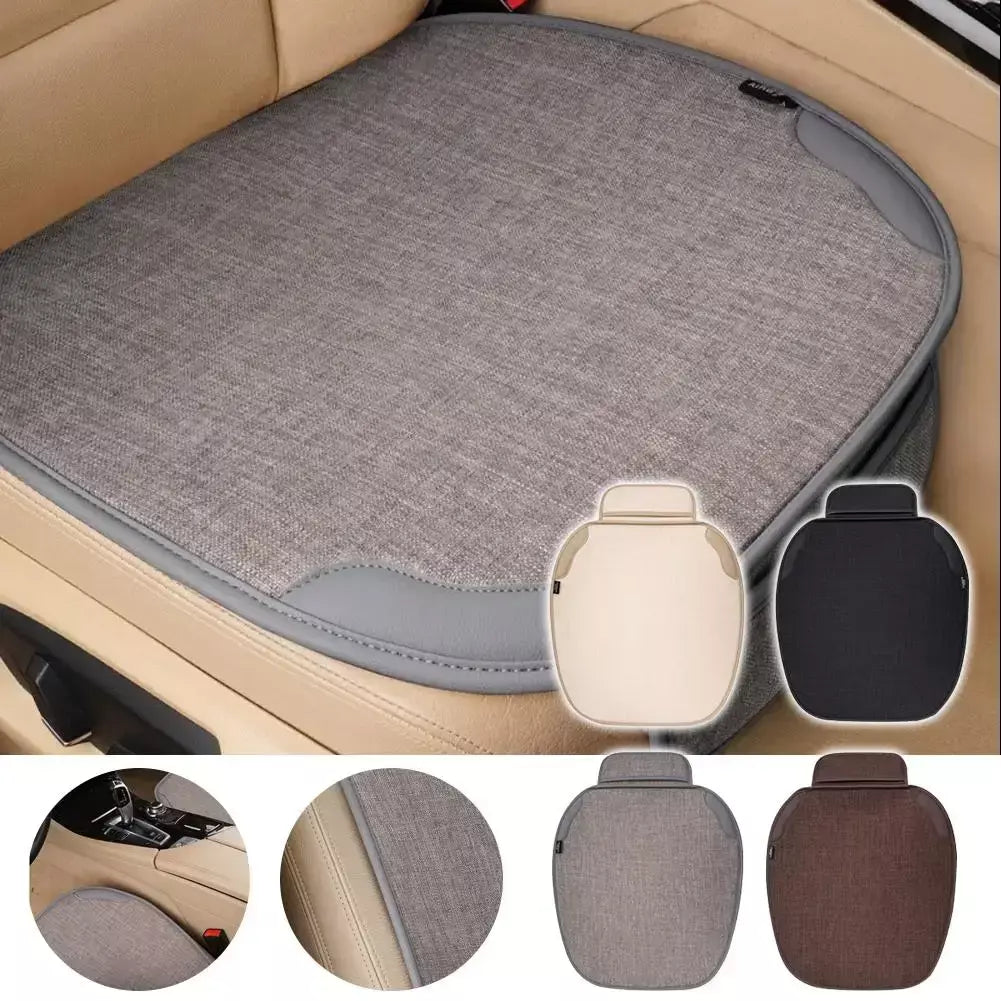 Capa de assento de linho do carro universal assento dianteiro respirável anti risco protetor capas de almofada para acessórios interiores do carro 2024