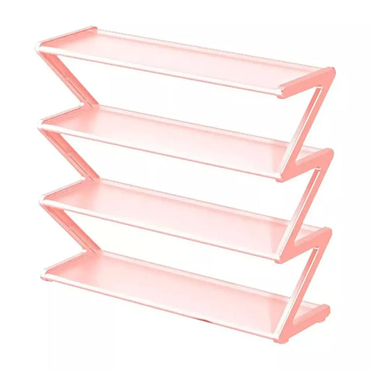 Rack de armazenamento de sapatos simples de 4 camadas, economiza espaço, resistente, organizador de sapatos para quarto, piso, rack de armazenamento, organizador
