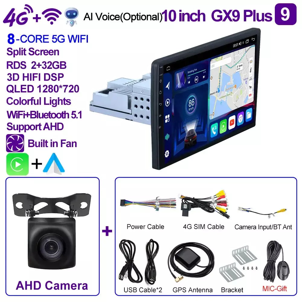 Caixi 7 ''9'' 10 ''8 núcleo android 1din multimídia carro carplay navegação universal gps 1 unidade central din rádio automático áudio estéreo dvd