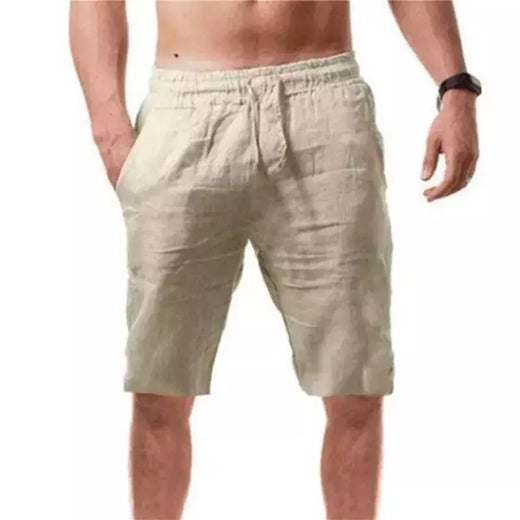 Respirável Shorts De Linho De Algodão dos homens, Calças Masculinas Verão, Calças Curtas de Cor Sólida, Fitness Streetwear, S-3XL