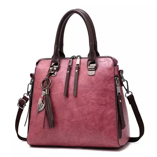 Bolsa de Ombro de Couro Retro para Mulheres, Bolsa Crossbody Messenger, Grande Capacidade, Bolsa Feminina, Designer de Luxo, Alta Qualidade