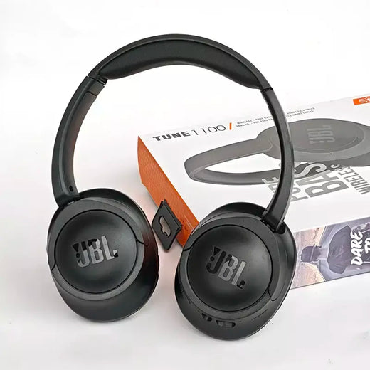 Jbl tune 1100 fones de ouvido sem fio bluetooth dobrável jogo música sobre a orelha fone estéreo ajuste confortável