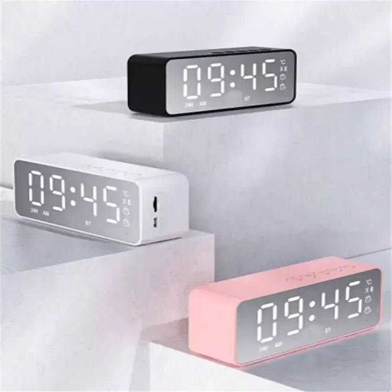 Altifalante Sem Fio Bluetooth Pequeno Mini Despertador Canhão Portátil Mini Voz Transmita o Cartão Insert Veicular Sistema De Áudio W