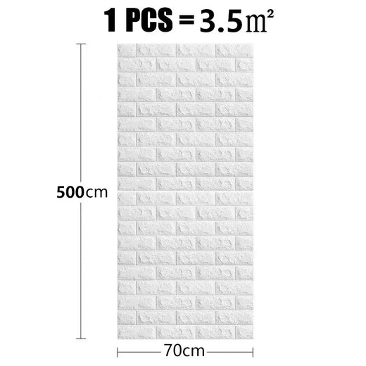 3D tijolo imitação impermeável auto-adesivo adesivo de parede, Home Decor, papel de parede DIY, sala, TV Backdrop, quarto, 1 m, 5 m, 10m