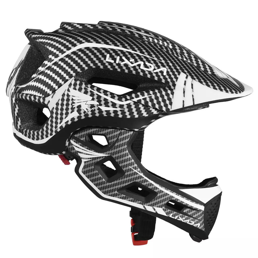 Lixada crianças 2-em-1 destacável capacete facial completo crianças esportes capacete de segurança da bicicleta equipamentos de proteção crianças capacete de ciclismo
