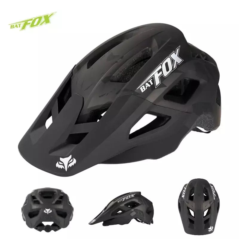 Batfox capacete de bicicleta mtb ajustável, leve, respirável, forro confortável, esportes ao ar livre, chapéu seguro para homens e mulheres, capacete de ciclismo