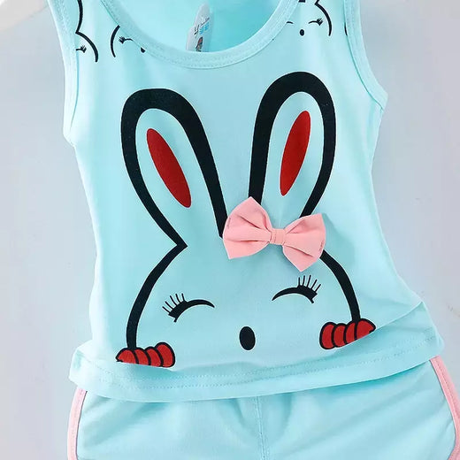 Conjunto de pijamas casual infantil, roupas de bebê, colete bonito feminino, pijama infantil, roupas de treino infantis, verão, novo, 2 peças