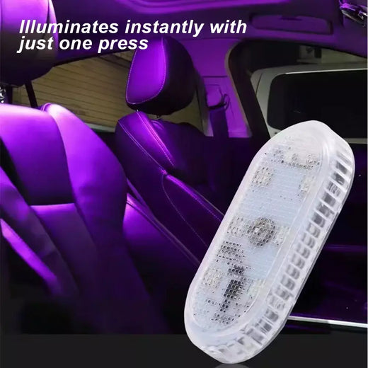 Luzes de carro multicoloridas, sem fio, led, toque, teto, sensor, lâmpada de leitura, mini luz de carregamento usb, acessórios interiores automotivos