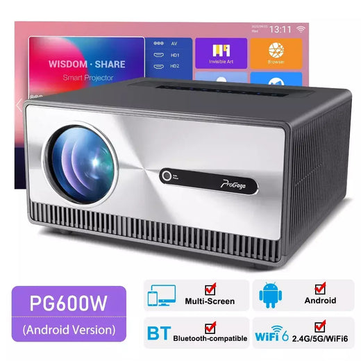 Pg600w nativo 1080p projetor android 4k 5g wifi foco automático projetor de vídeo 3d inteligente cinema em casa filme ao ar livre pk dlp beamer