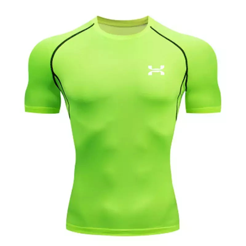 Camisa respirável Rashguard de compressão masculina, ajuste seco, camiseta esportiva MMA Fitness Gym, camisa de corrida, alta qualidade