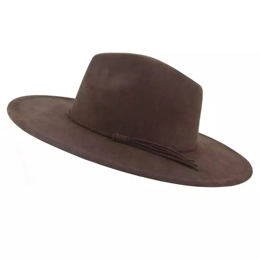 Chapéu Fedora de camurça para homens e mulheres, chapéu de feltro, Fedora clássico, chapéu de igreja, jazz, outono, inverno, 9,5 cm