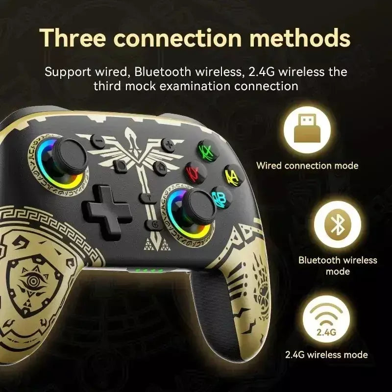 Kingdom Tears – Controlador de gamepad para jogos sem fio Bluetooth para Nintendo Switch OLED/Switch Lite/Steam Melhore seus jogos