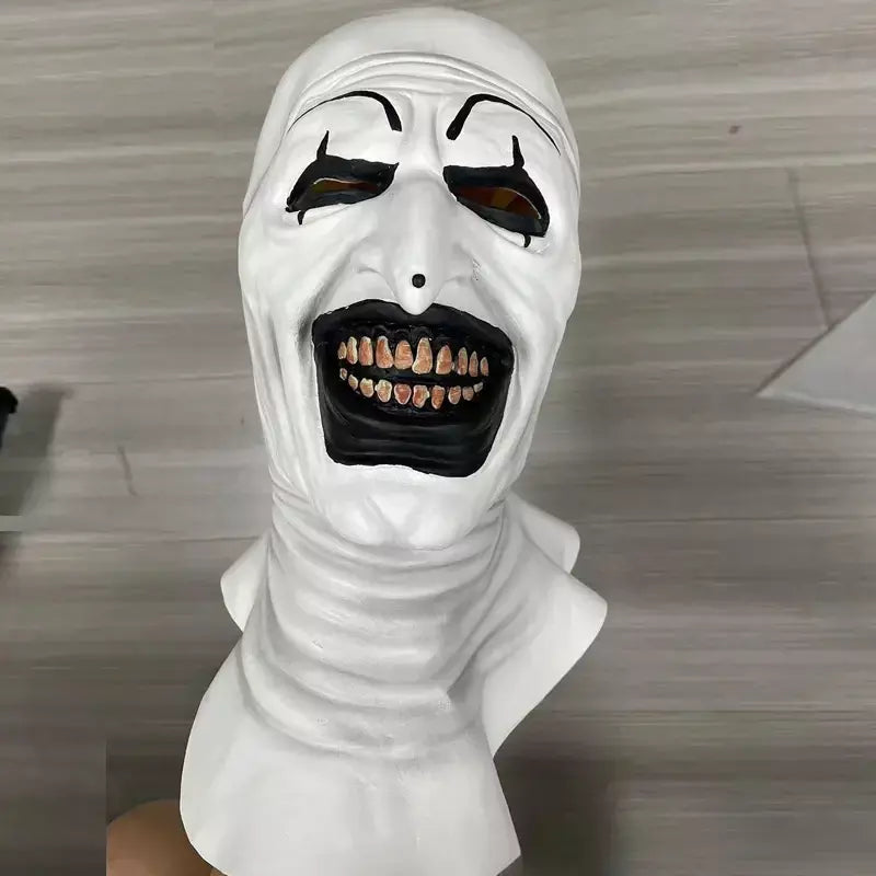 Arte o palhaço cosplay filme terrorífico 2 arte o palhaço cosplay traje macacão máscara trajes de halloween máscara para homens