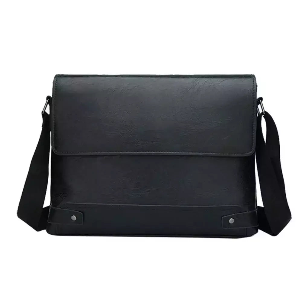 Maleta de couro PU para homens, sacola nova, bolsa de computador retro, designer lateral, bolsa crossbody mensageiro, bolsa de ombro portátil