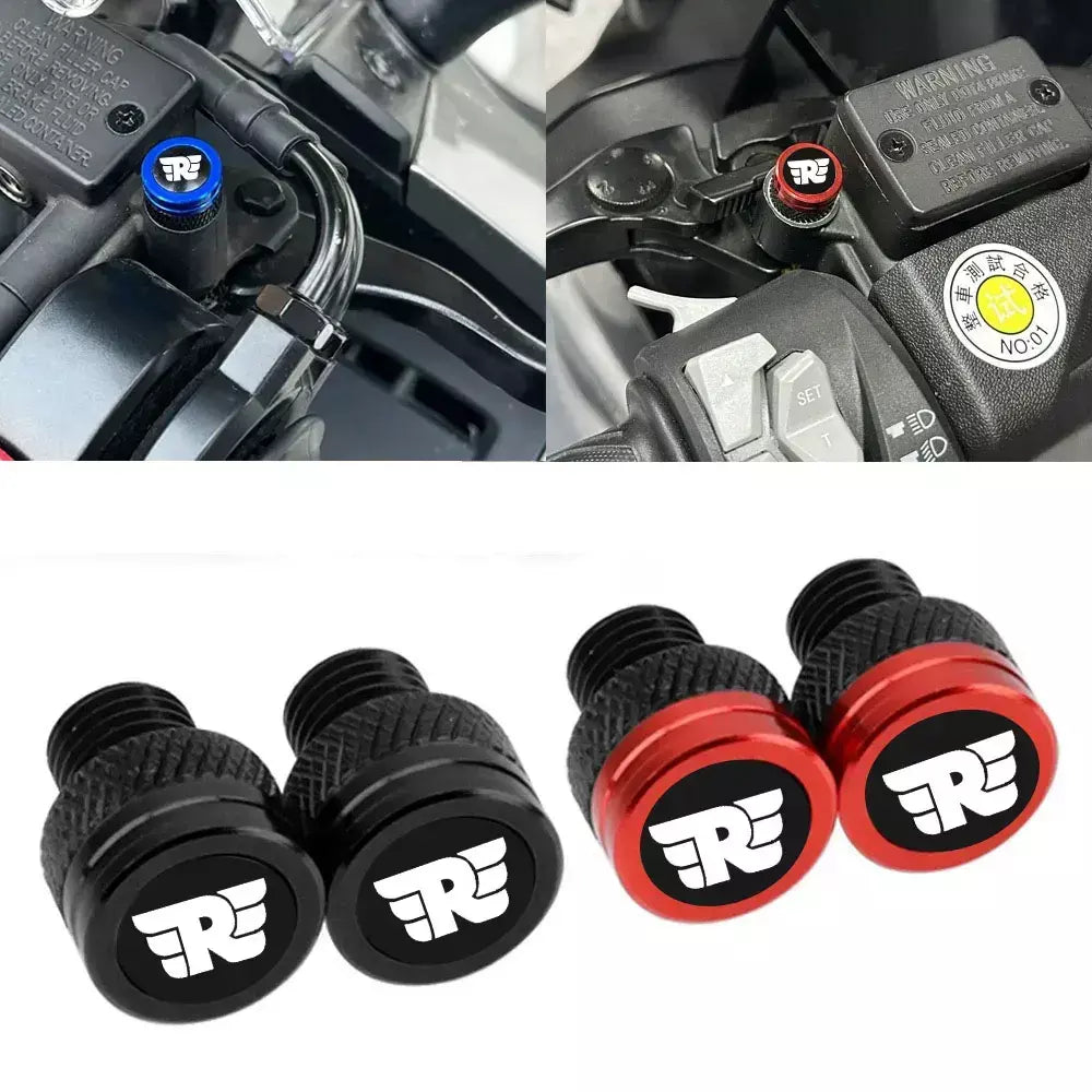 2 peças para royal enfield bala/meteor/clássico 350 500 interceptor 650 continental gt 535 himalayan 411 400 plugue de buraco de espelho