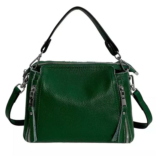 Bolsas de couro genuíno para mulheres, bolsa de ombro de couro para senhoras, sacos do mensageiro, alta qualidade, sacola feminina, moda luxuosa, 100%