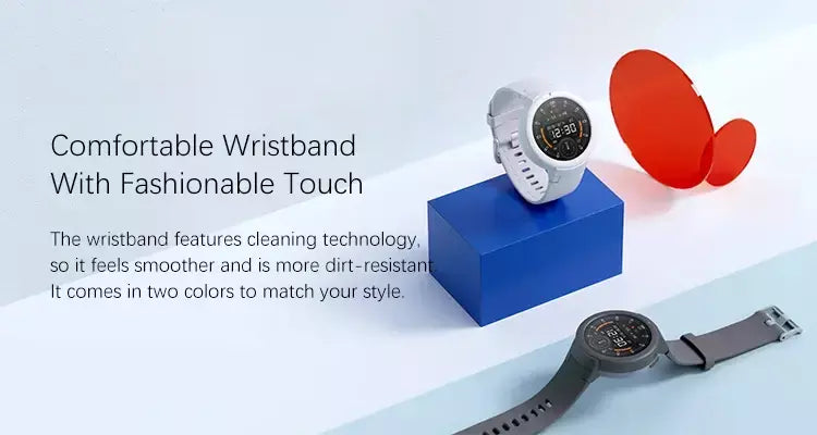 Amazfit-Relógio Inteligente Verge Lite, Versão Global, Tela AMOLED, GPS, IP68 Impermeável, Instrução 24 Horas, 98New No Original box