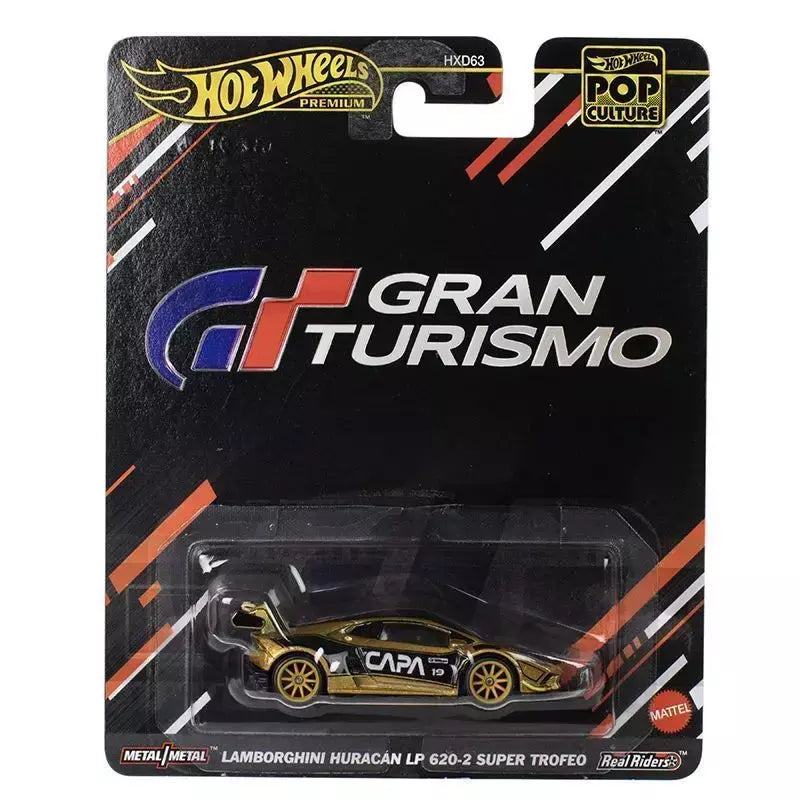 Original rodas quentes 2025 cultura pop Hxd63-L série lamborghini de volta para o futuro modelo de carro crianças brinquedos modelo carro coleção presente