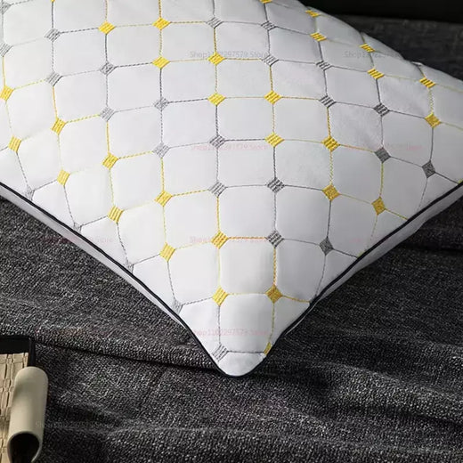 Almofadas confortáveis para dormir travesseiro de hotel de 5 estrelas tridimensional macio bilateral lavado travesseiro de cor sólida travesseiros de dormir