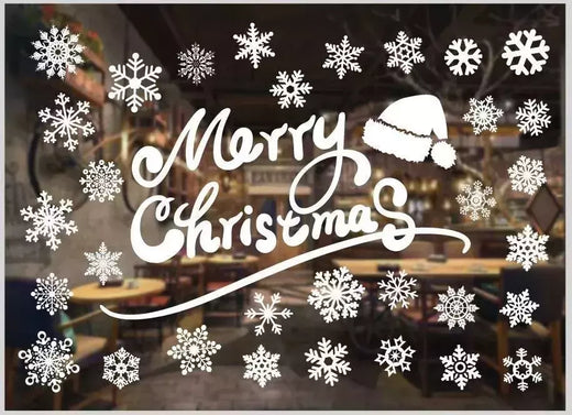 Decoração de Feliz Natal para casa, parede e janela adesivos ornamentos, guirlanda de ano novo, Noel Festoon, 2022, 2025