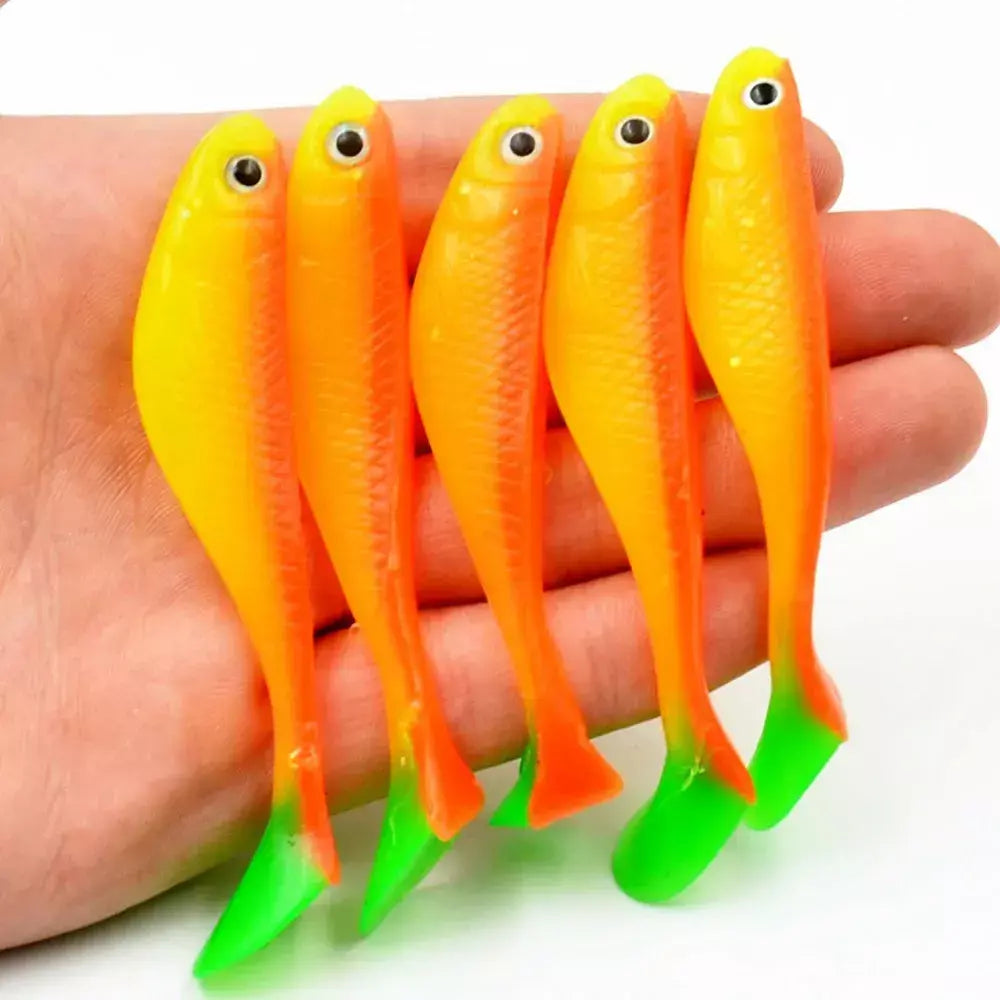 5 pçs/set criatura iscas de pesca vinil isca macia 8.5cm/5.3g predador pesca pique isca de borracha macia acessórios de pesca