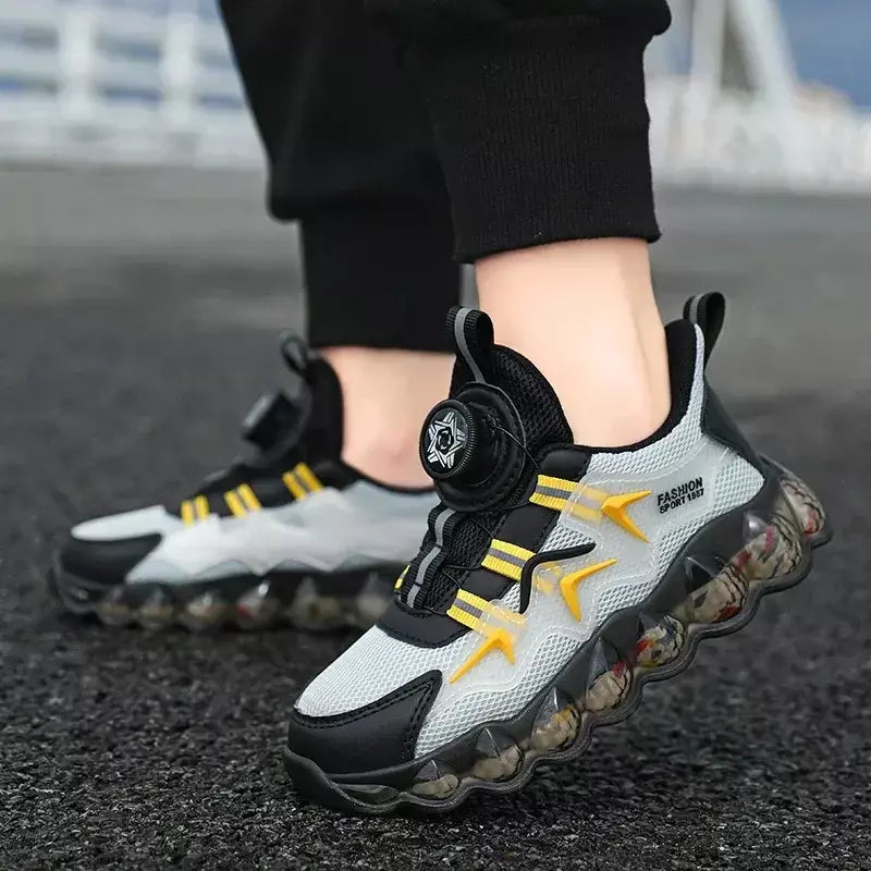Crianças sapatos esportivos meninos moda correndo lazer malha confortável ao ar livre crianças sapatos casuais tênis leves tênis