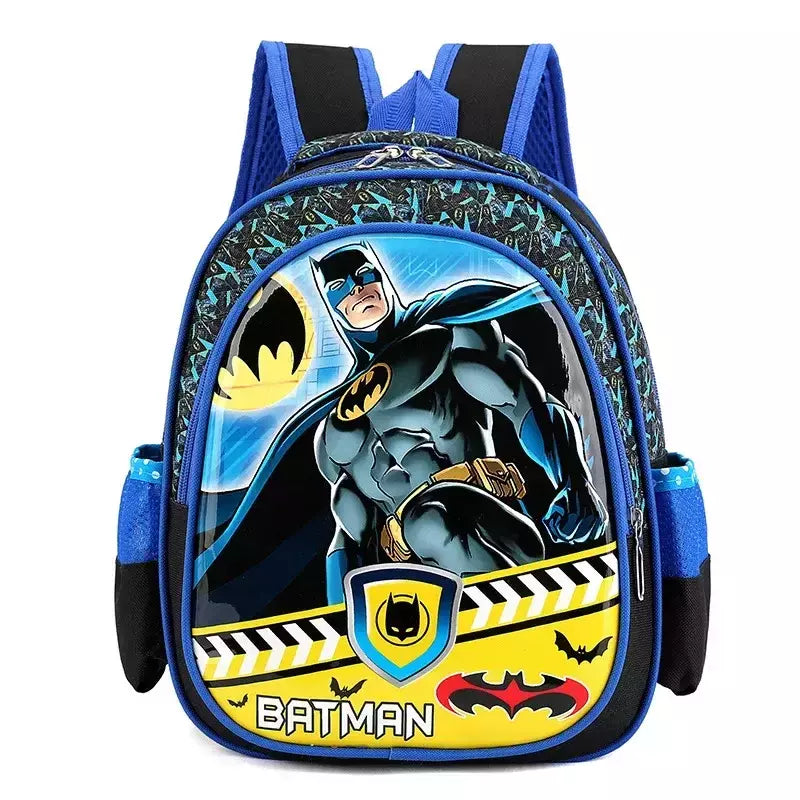 Mochila dos desenhos animados do Batman para crianças, sacolas escolares seguras e confortáveis, proteção da coluna, armazenamento científico, moda de boa aparência